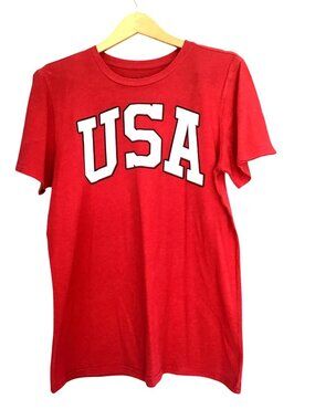 MAD ENGINE- MENS RED GRAPHIC SHORT SLEEVE CREW NECK T-SHIRT SIZE LARGE